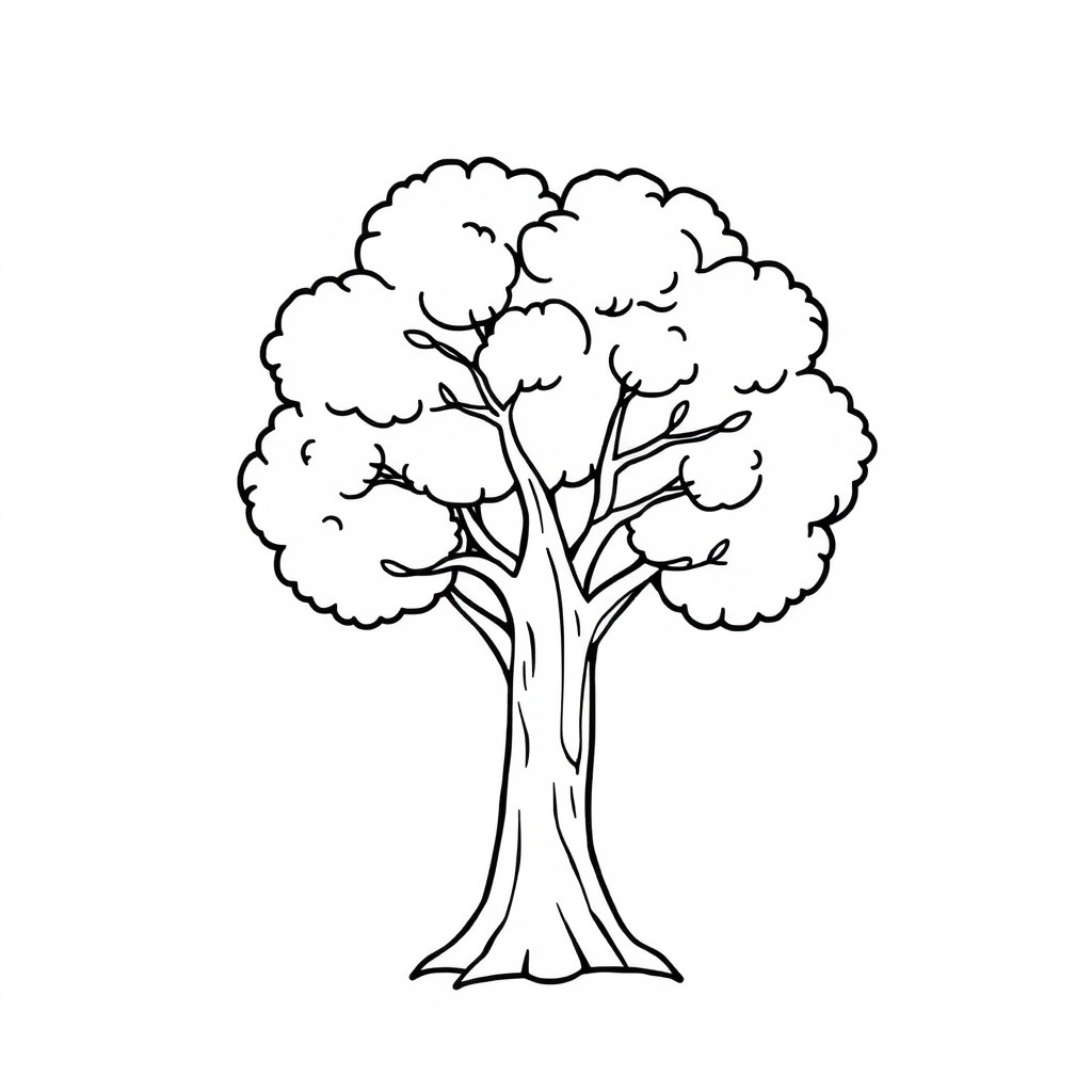 tree coloring page 8
