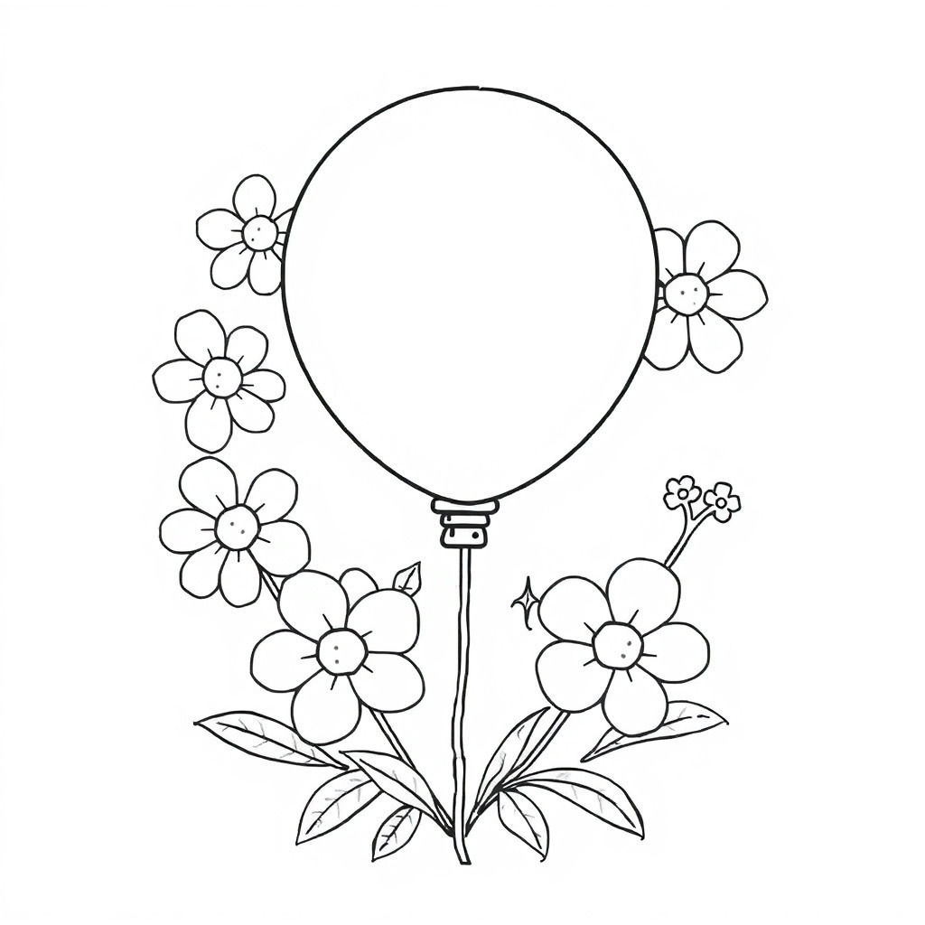 balloon coloring page 5