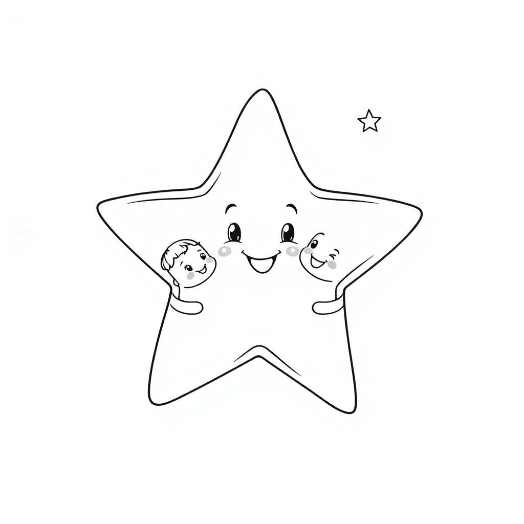 star coloring page 7
