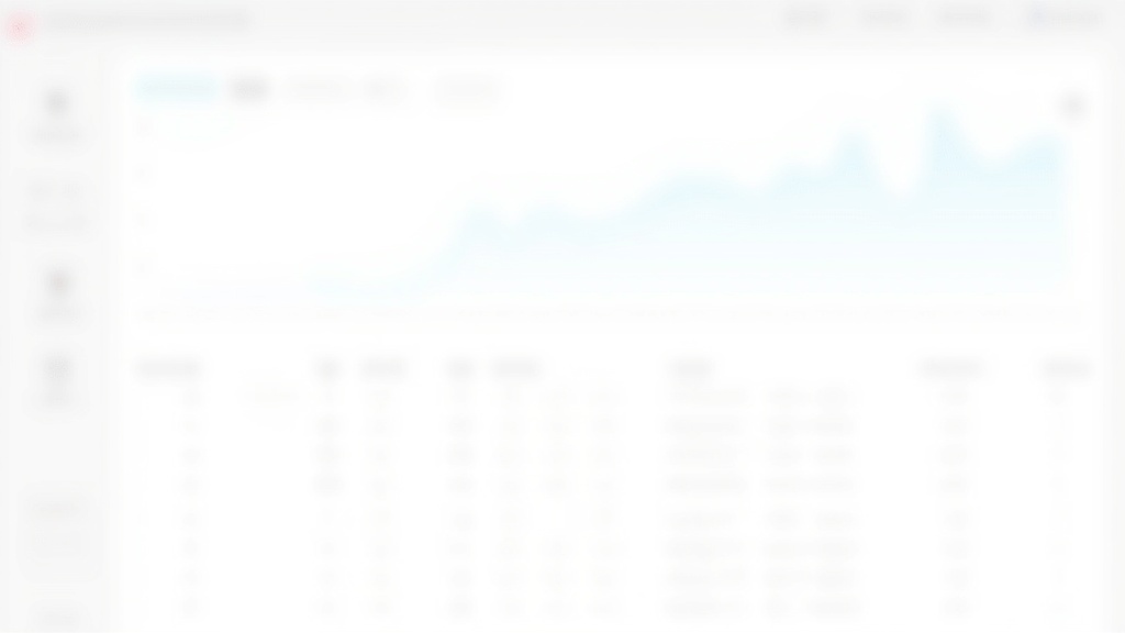 Dashboard showing SEO performance metrics over time with trend analysis