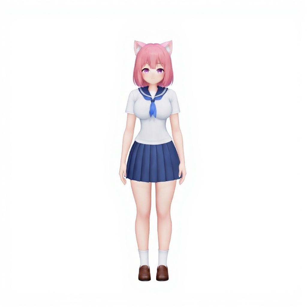 anime-style school uniform — free 3D model