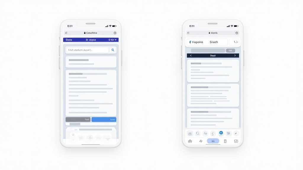 Side-by-side comparison of desktop and mobile website layouts showing consistent content structure