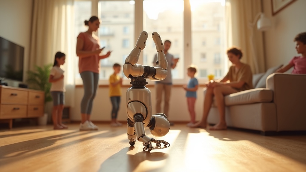 Acercamiento al torso y sensores de visión del robot humanoide R1