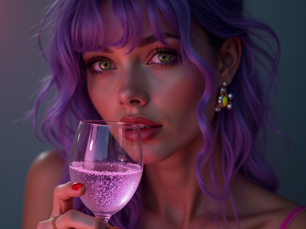 une-jeune-femme-avec-des-cheveux-longs-violets-dw890qdmqg