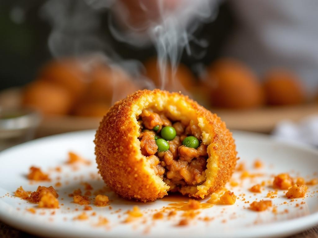 Arancini (Sicilian — Saffron Ragù Rice Balls — Frying Method)