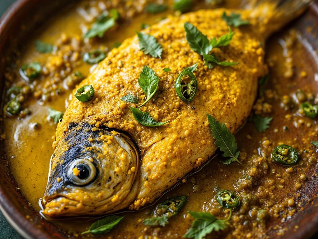Bengali Shorshe Ilish (Hilsa in Mustard Paste — Steam Method)