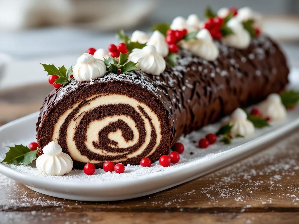 Christmas Bûche de Noël (Yule Log)