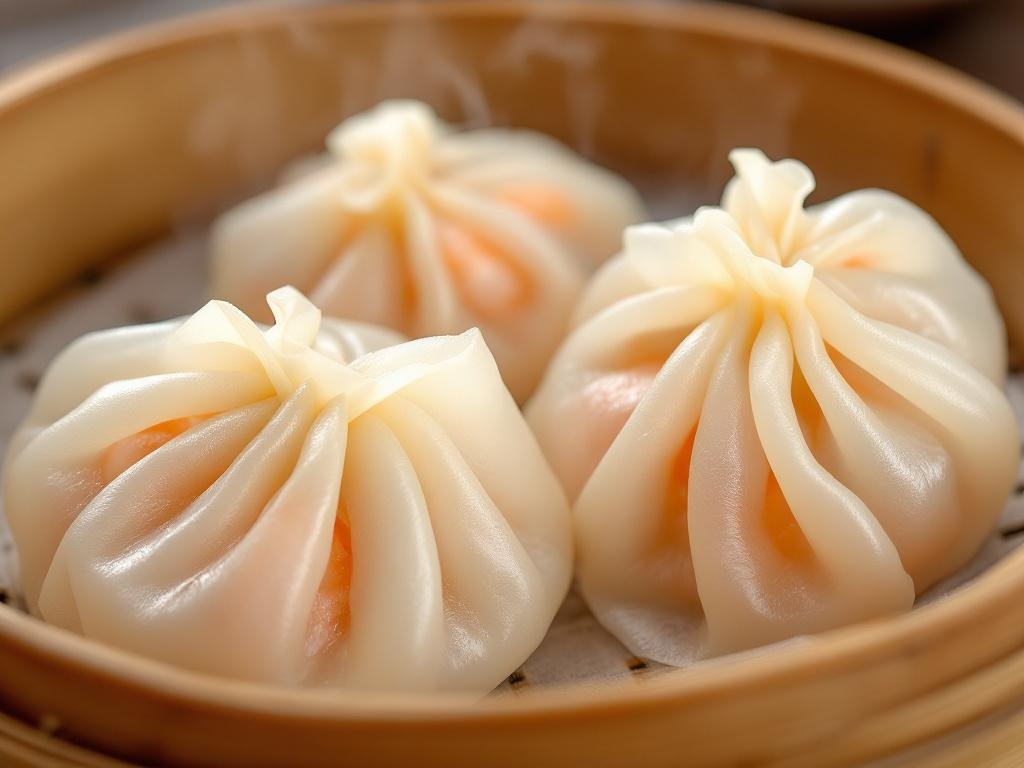 Dim Sum — Har Gow (虾饺 — Steamed Shrimp Dumplings)