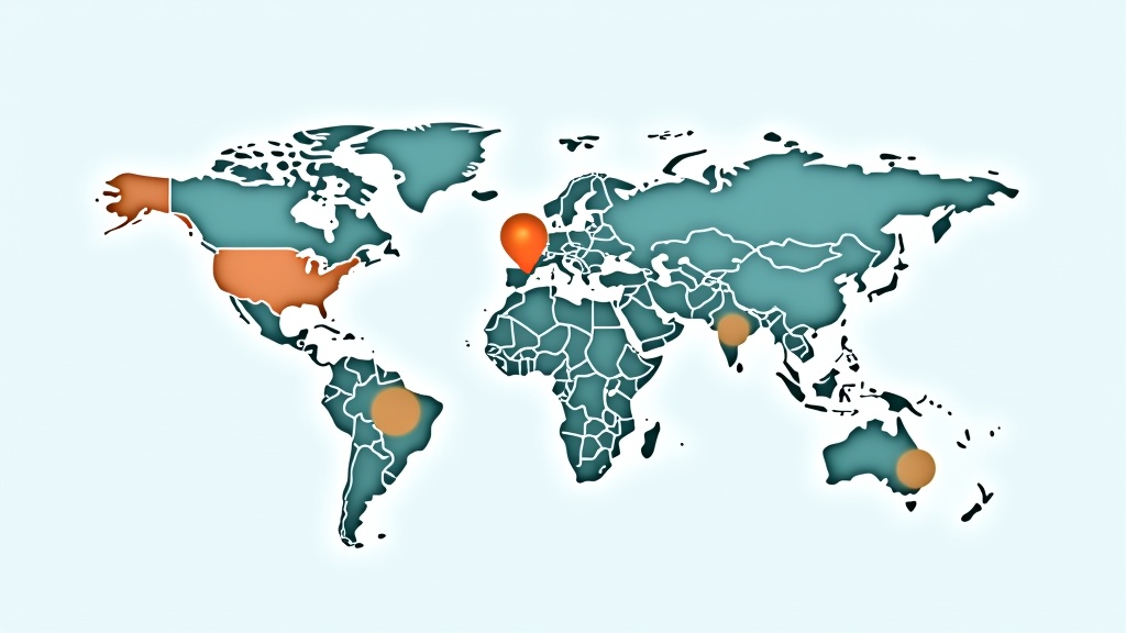World map showing different regional marketing strategies with icons representing various consumer preferences across different countries