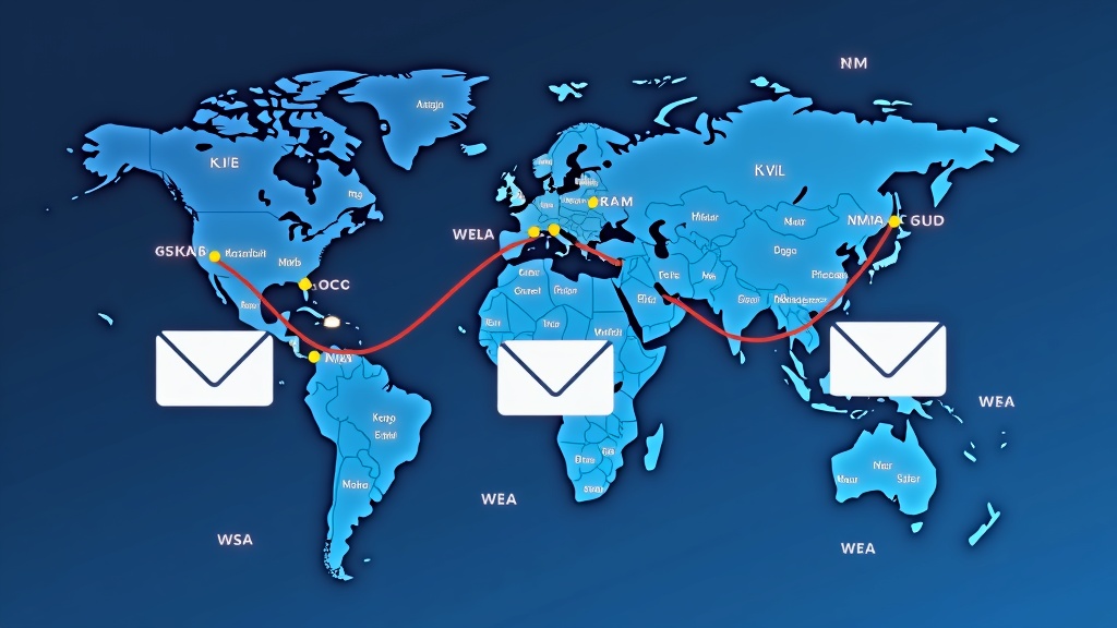 Email marketing dashboard showing send times optimized for different time zones across global markets