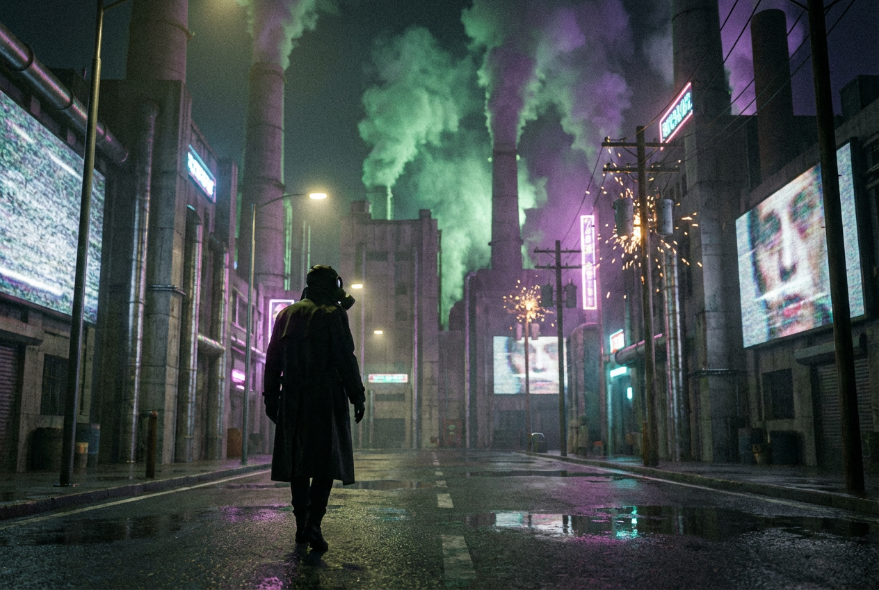 Neon Meltdown industrial metal music video template