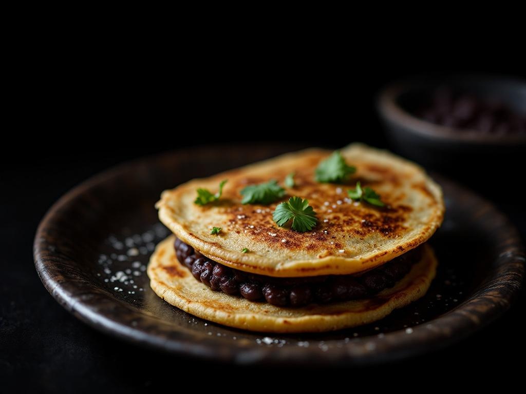 Memelas (Oaxacan Oval Masa Cakes with Black Beans)