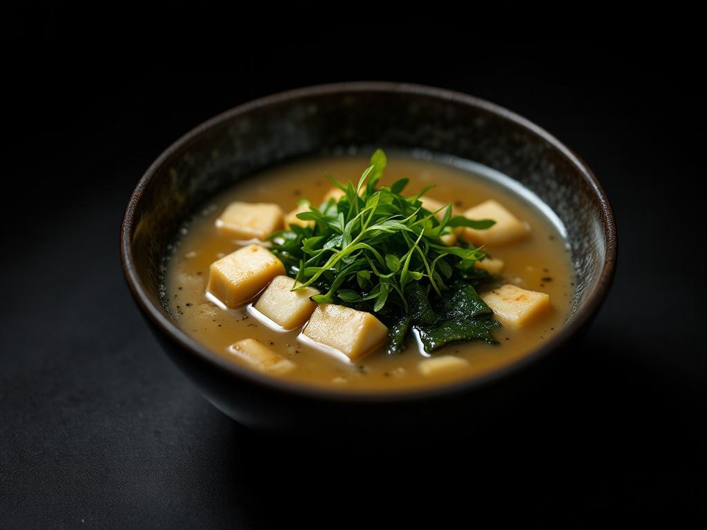 Miso Soup with Tofu and Wakame (Naturally Vegan)