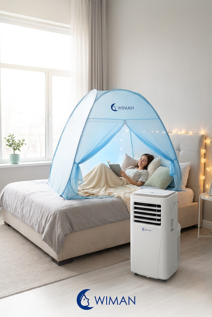 ชุดแอร์ WIMAN พร้อมมุ้งแอร์วิมานในห้องนอน