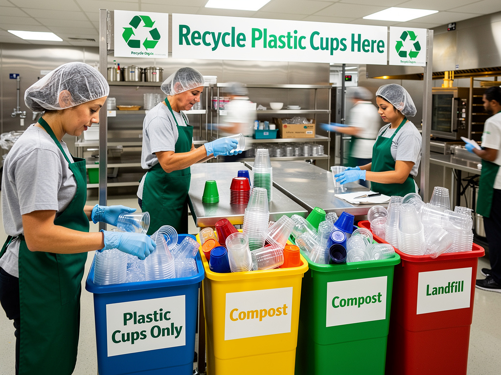 Plastik bardak atıklarının geri dönüşüm alanında ayrıştırılması
