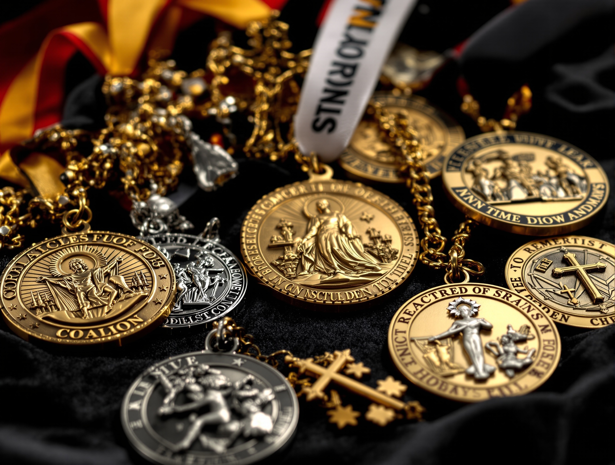 Medalhas esportivas e artigos religiosos produzidos com máquinas Cajol