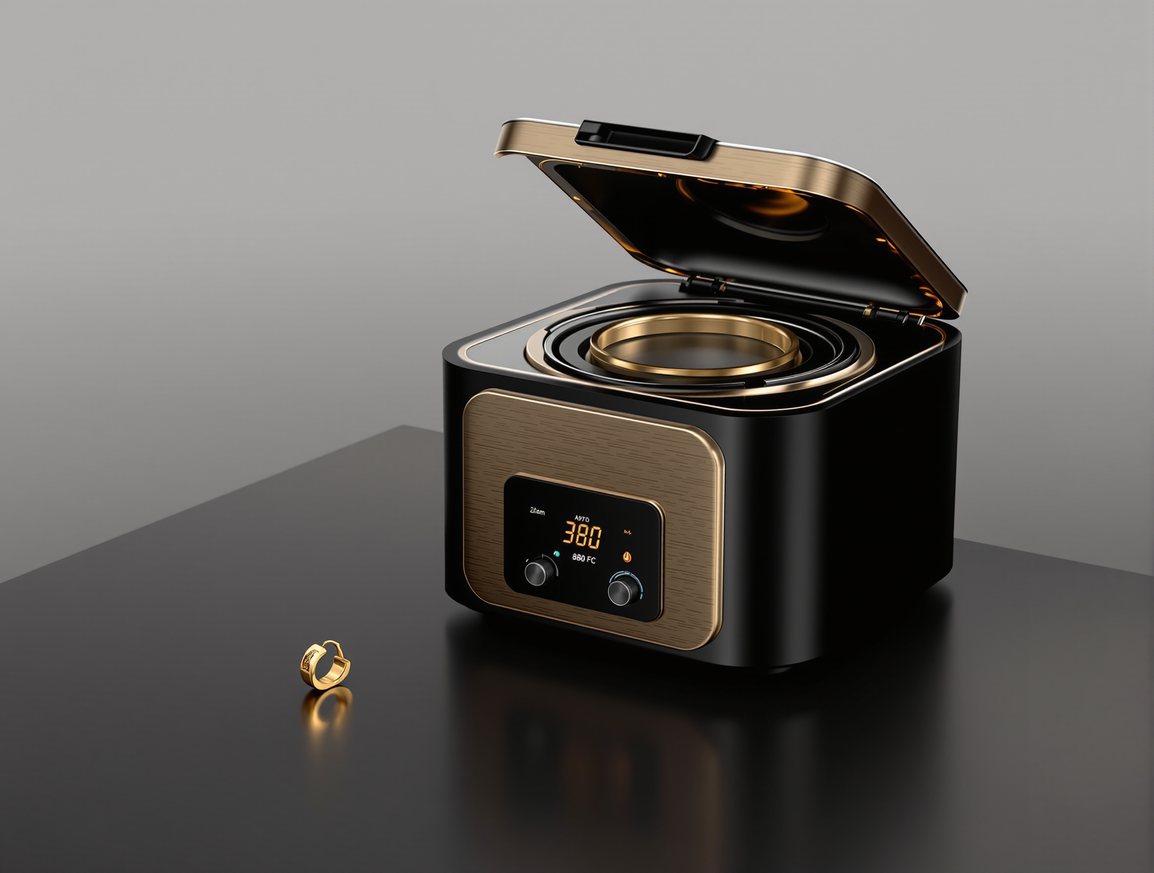 Cajol Compacta vista superior — câmara de fundição e painel de controle digital