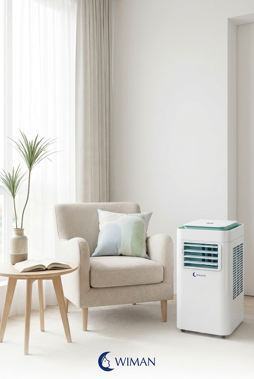 แอร์เคลื่อนที่ WIMAN AIR 9000 BTU พร้อมเทคโนโลยี No-Drain