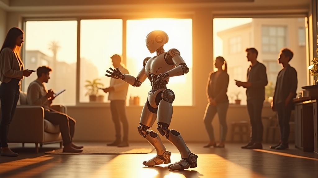 El robot humanoide Unitree R1 en una demostración técnica de equilibrio