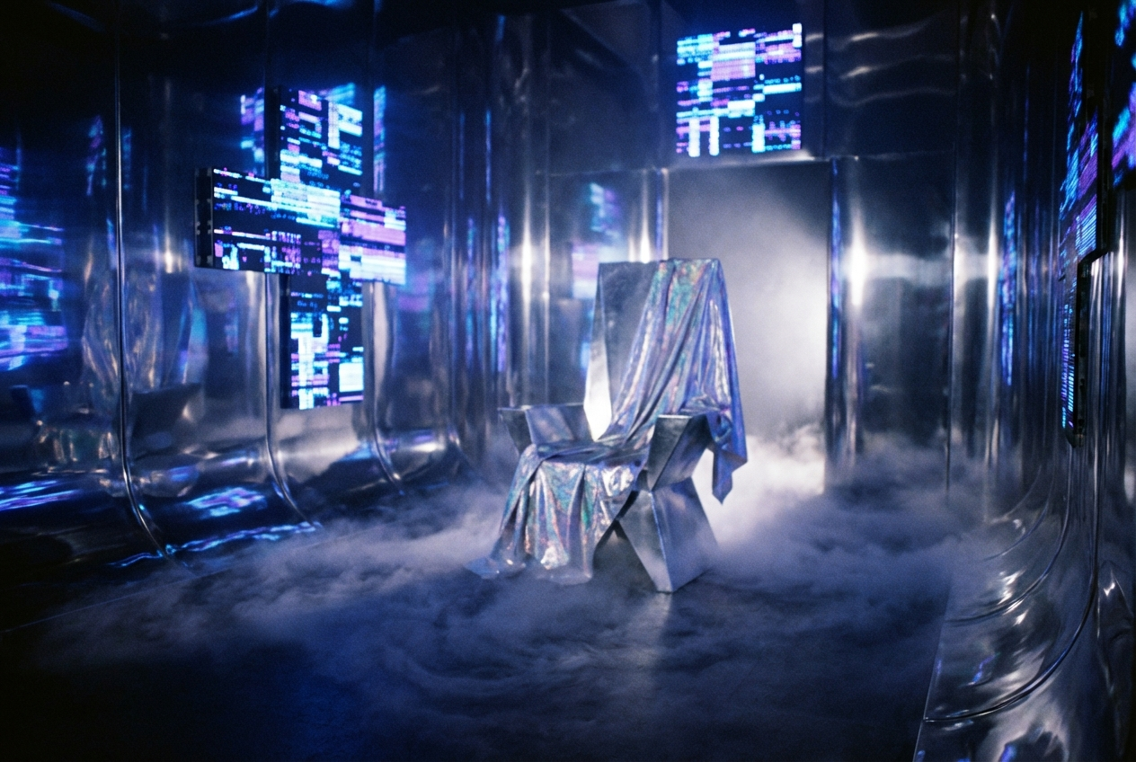 K-Pop Cyber-Noir Chrome music video template