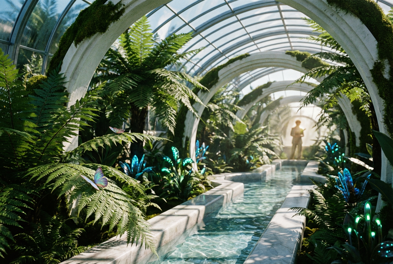 K-Pop Eco-Futurism Garden music video template