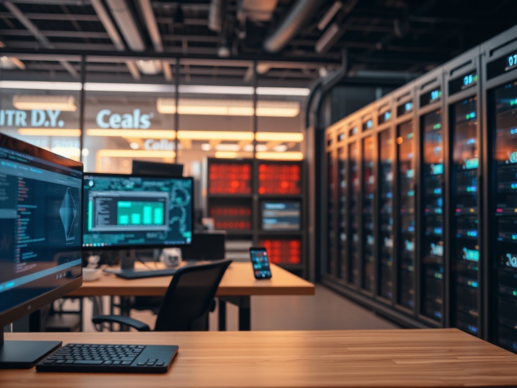 Illustration of self-hosted server with security shields and performance metrics for real-world hosting considerations