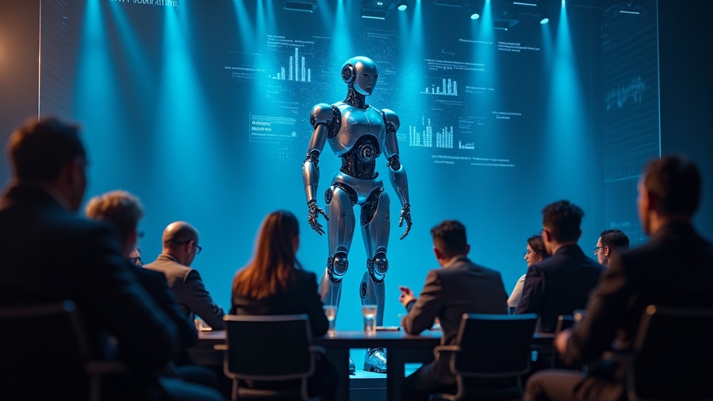 El Robot Humanoide Pepe ponente en el escenario de The Wave 2026
