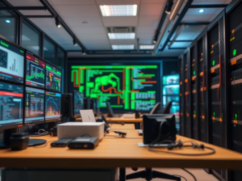 Illustration of a person setting up a self-hosted Minecraft server on a computer for gaming.