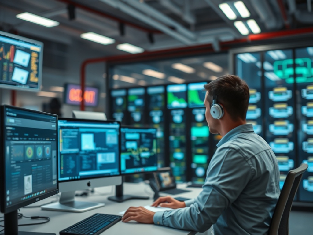 Illustration of AI tools and digital interface highlighting trust in AI technology for productivity.