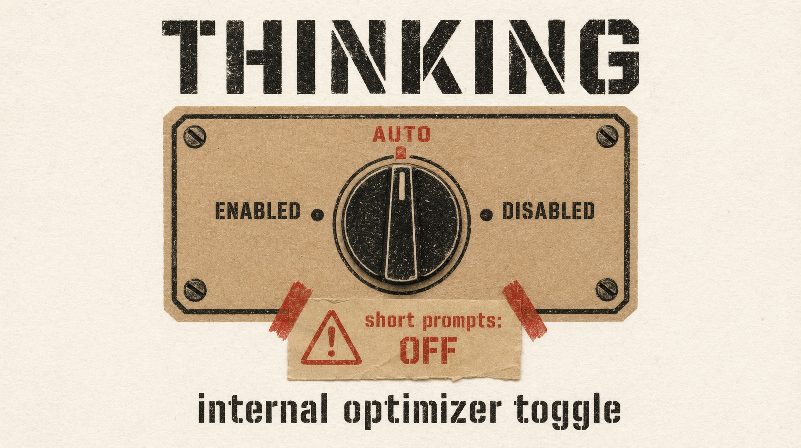 Three position thinking mode rotary switch
