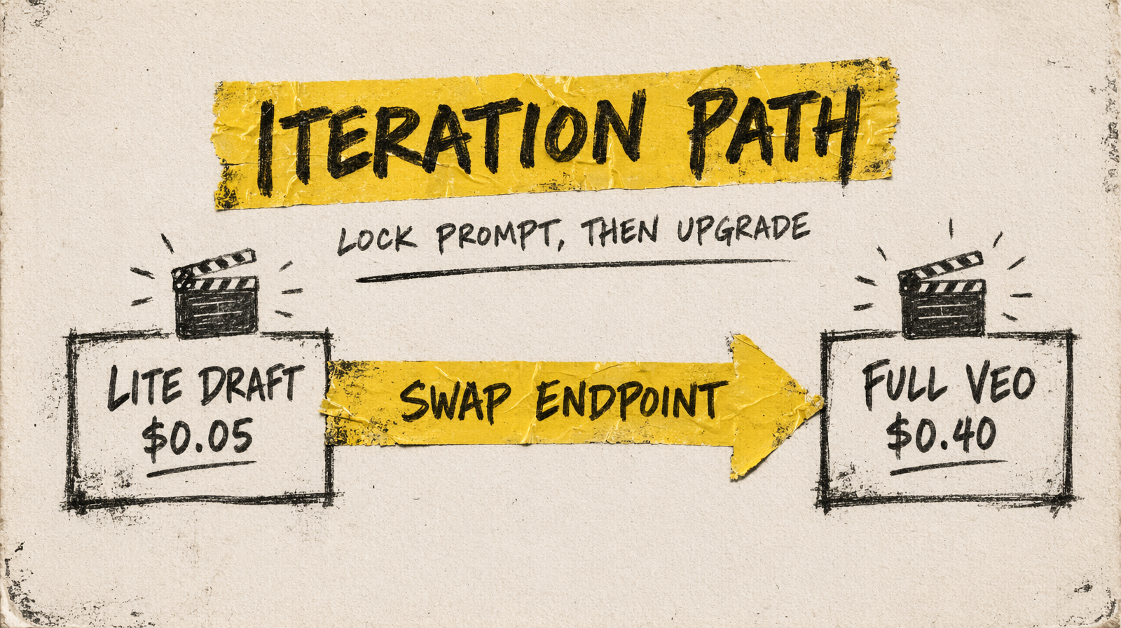 Veo Lite to full Veo iteration path diagram