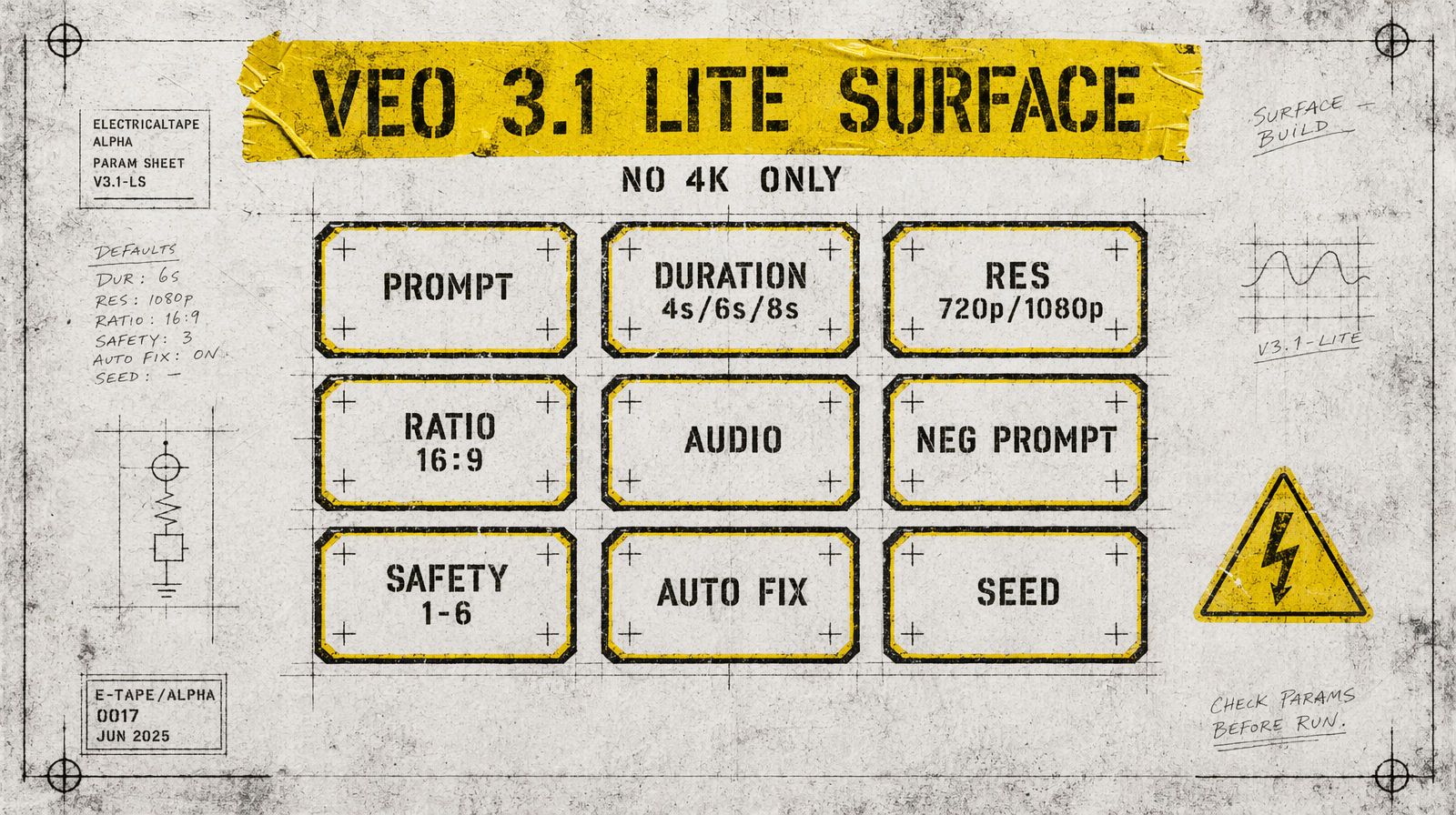 Veo 3.1 Lite parameter surface chart