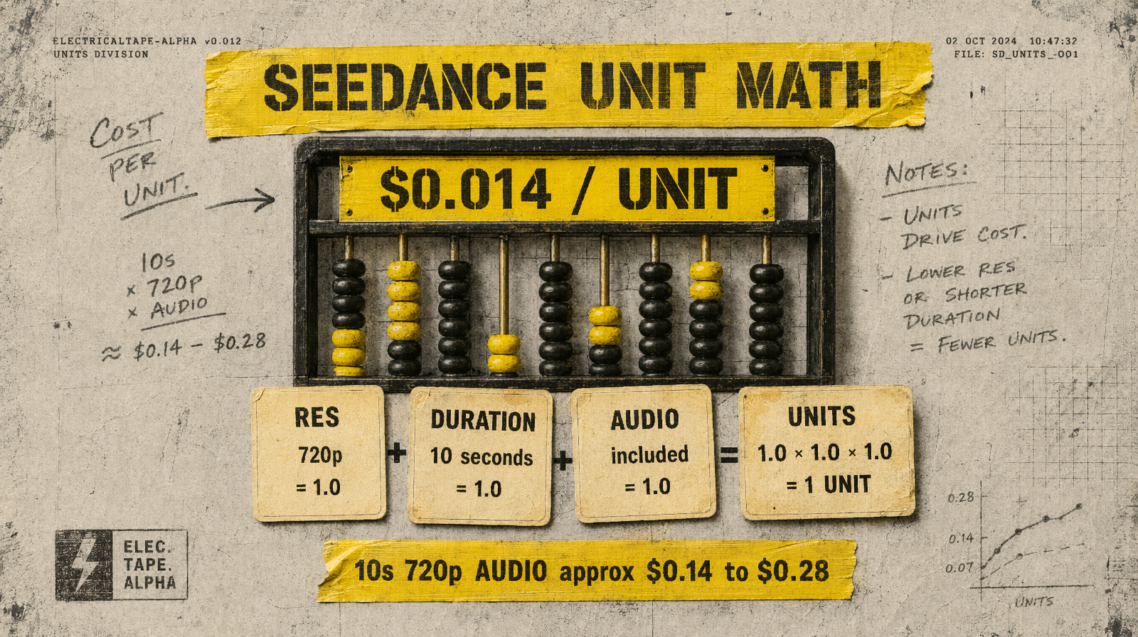 Seedance unit based pricing diagram