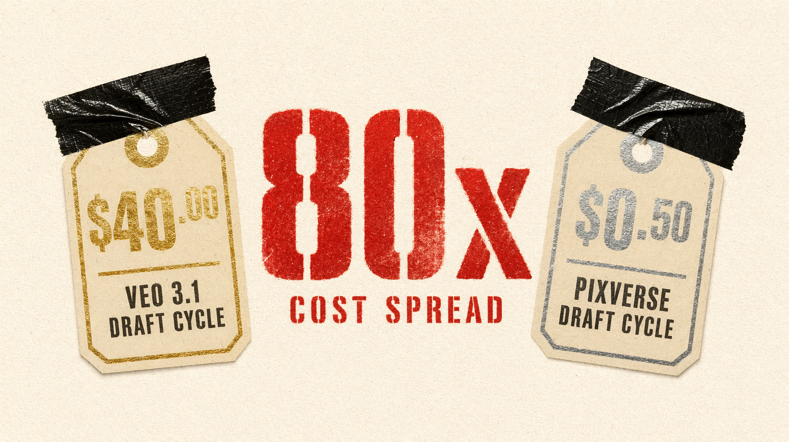 Cost gap between Veo iteration and Pixverse drafts