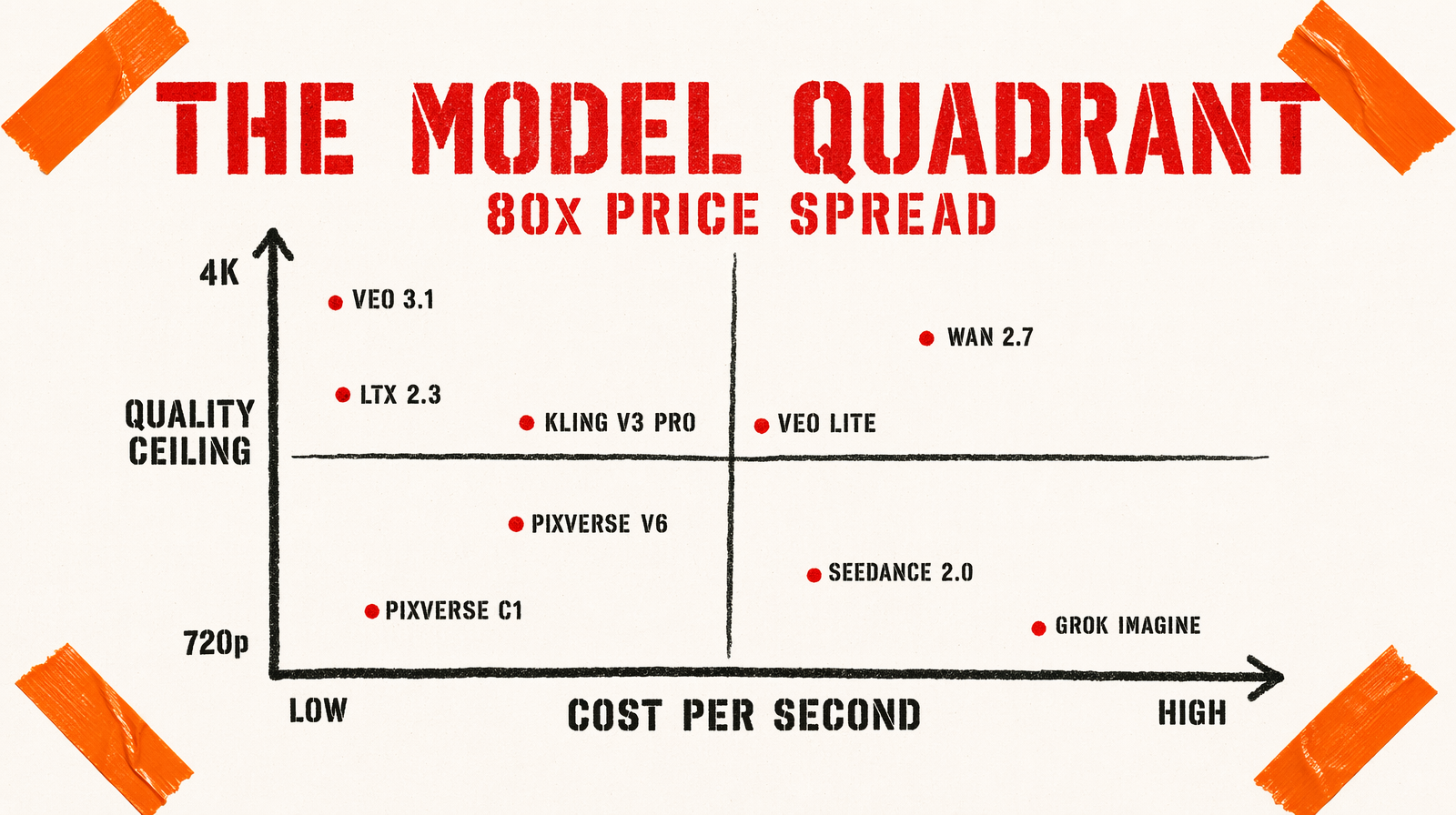 Model quadrant mapping cost versus quality ceiling