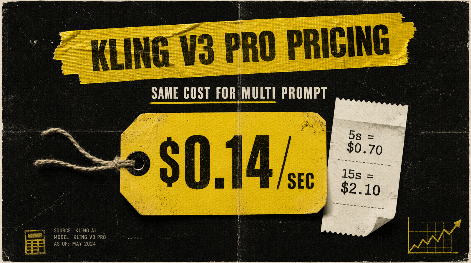 Kling v3 Pro pricing ladder