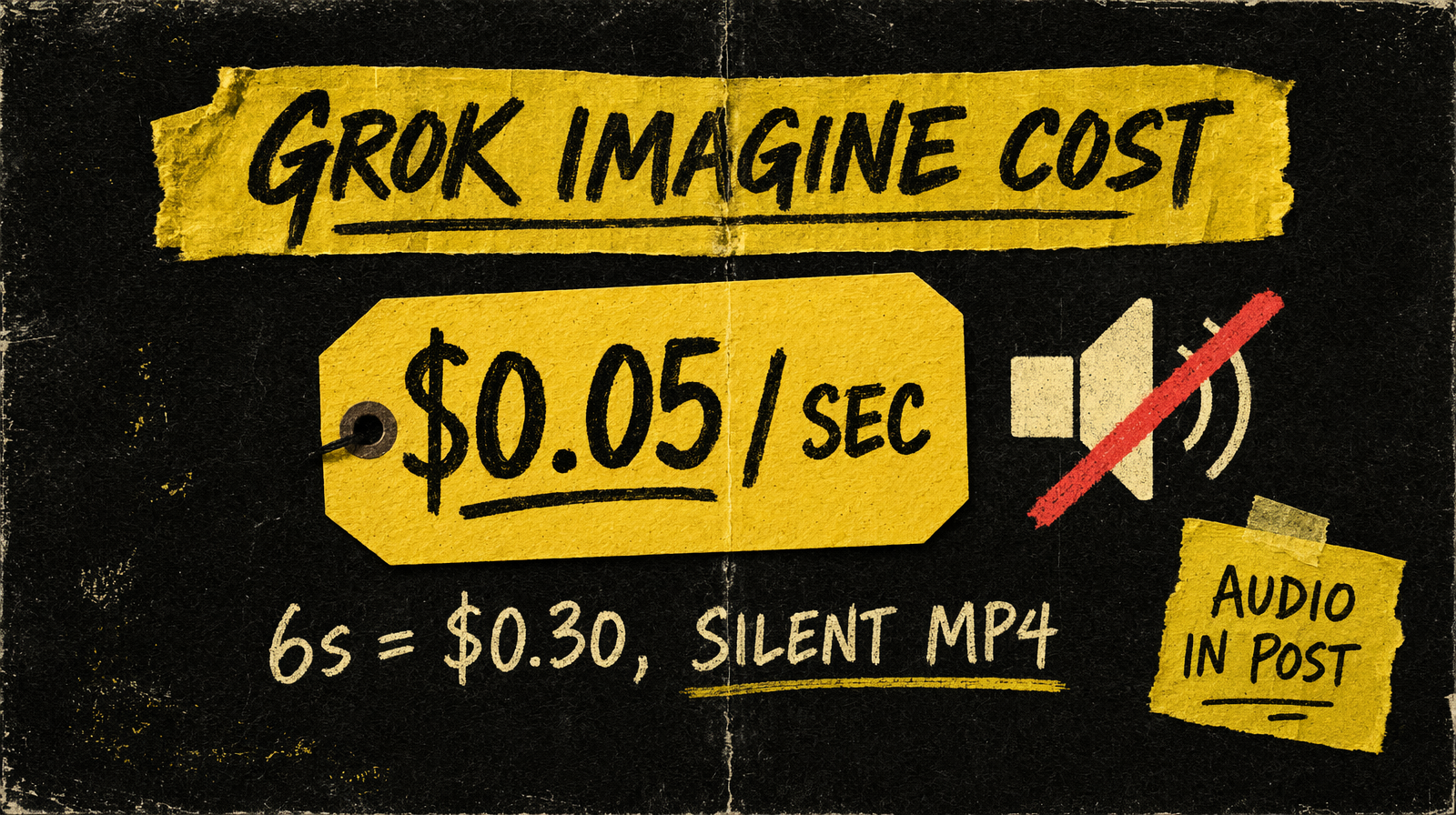 Grok Imagine cost and silent output