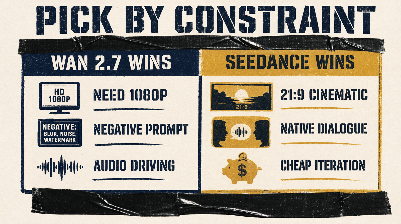 Wan versus Seedance winner per constraint chart