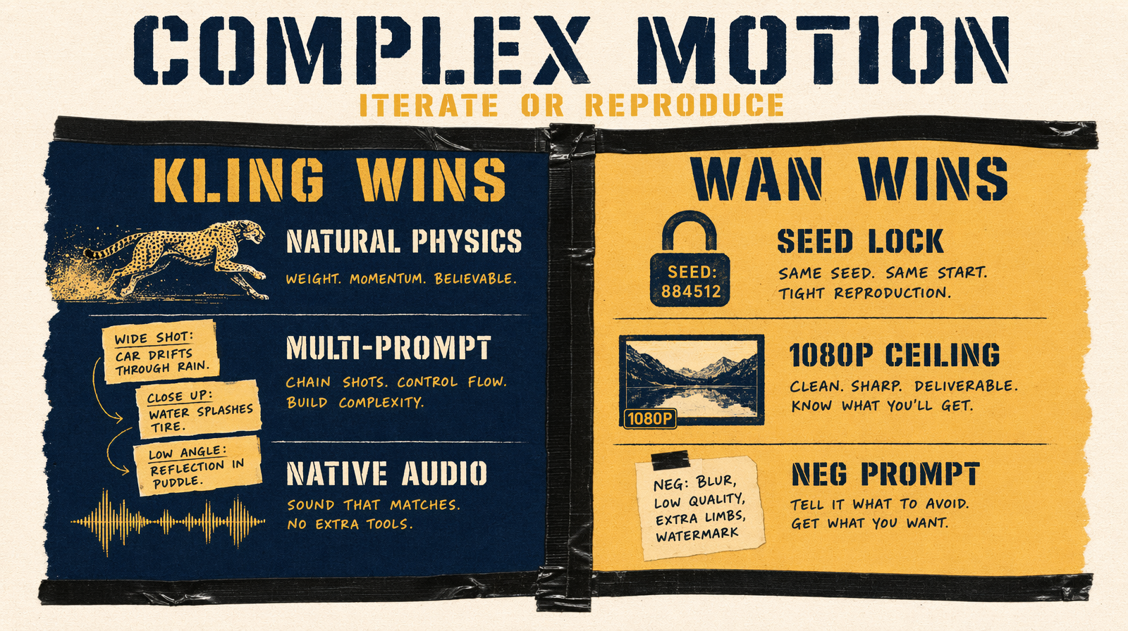 Kling versus Wan winner per motion workflow