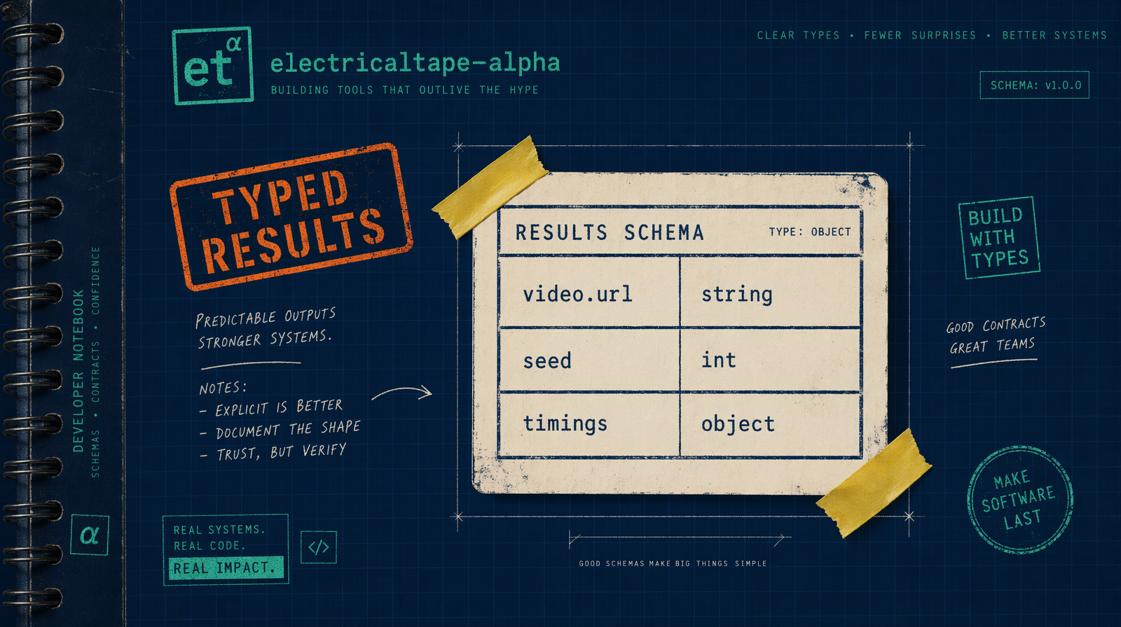 Typed result wrapper with fields stamped