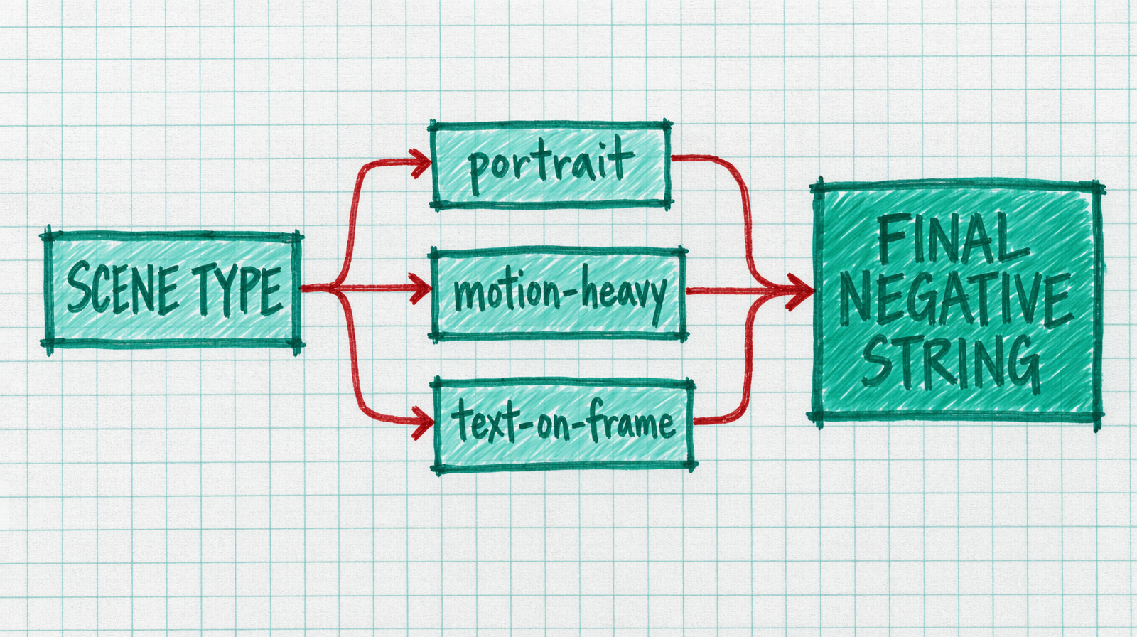 Scene branching flowchart
