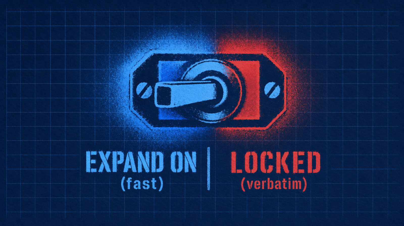 Expand vs lock toggle