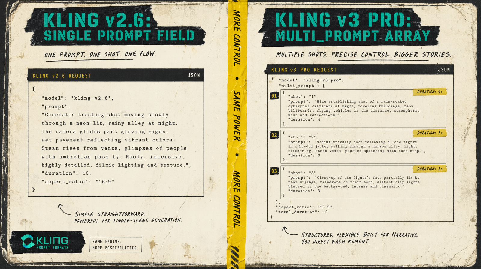 Kling v2.6 single prompt versus v3 Pro multi_prompt array
