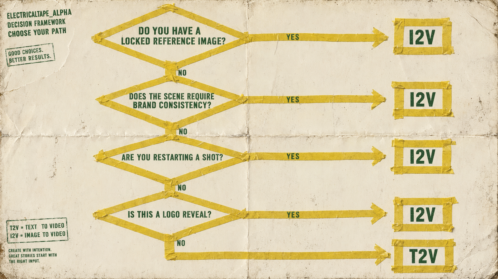 T2V versus I2V decision flowchart