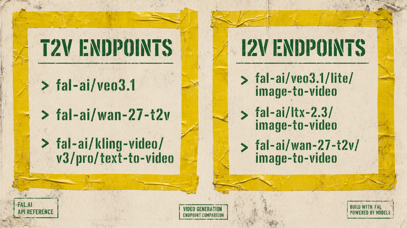 T2V versus I2V endpoint list