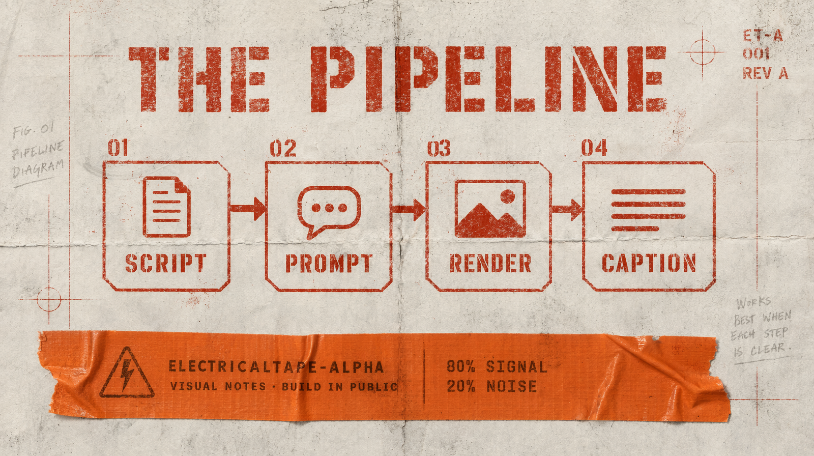 A horizontal script to render pipeline diagram