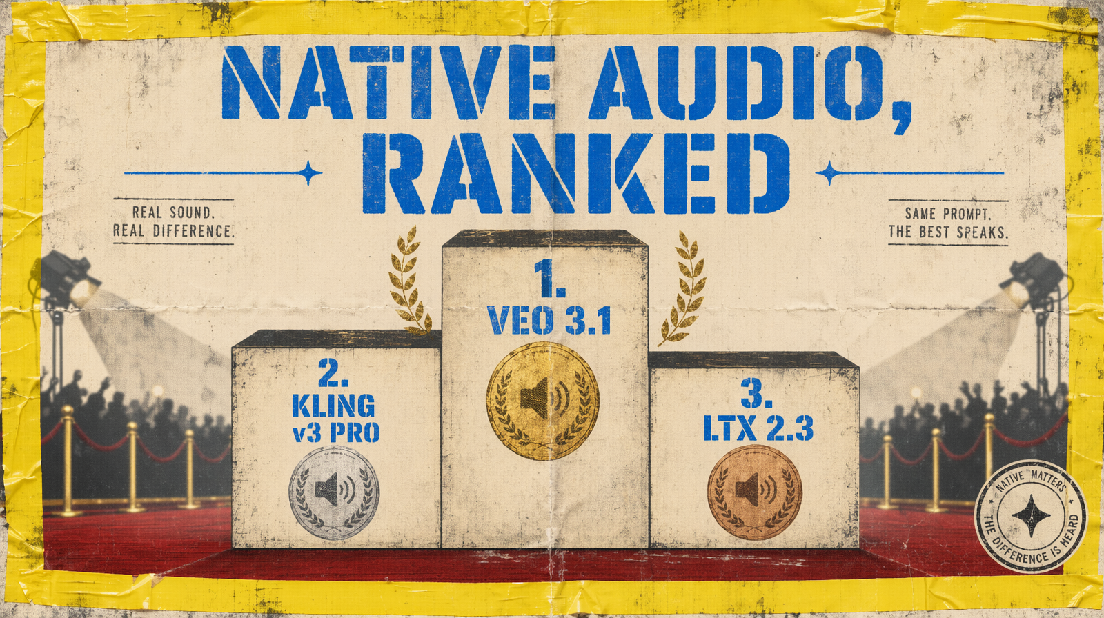 Native audio ranking podium