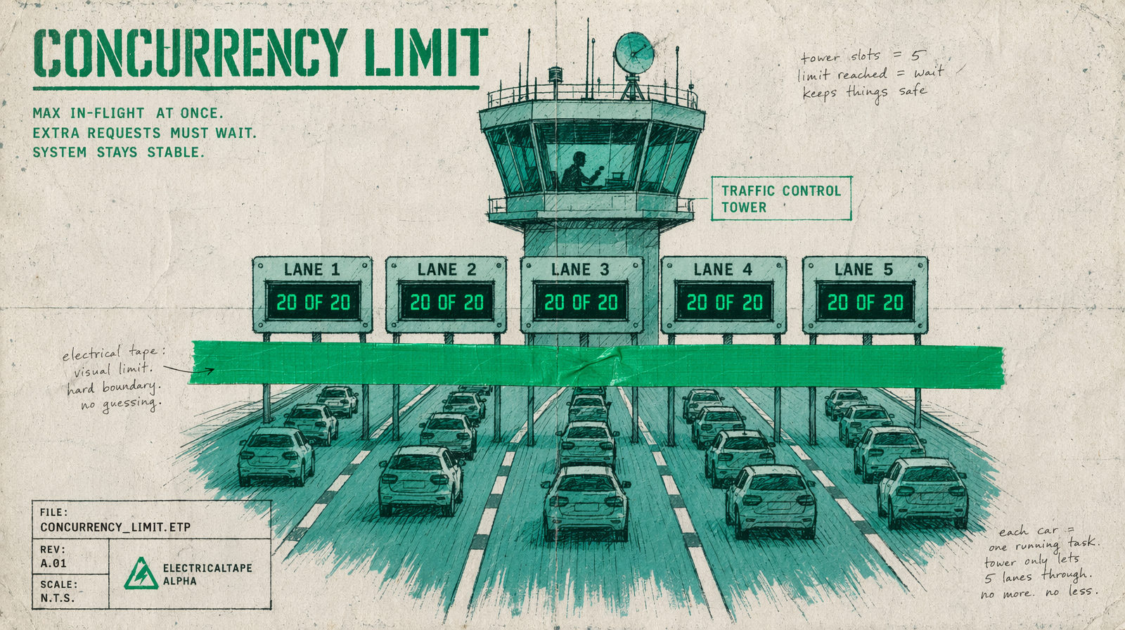 Concurrency limit traffic lanes