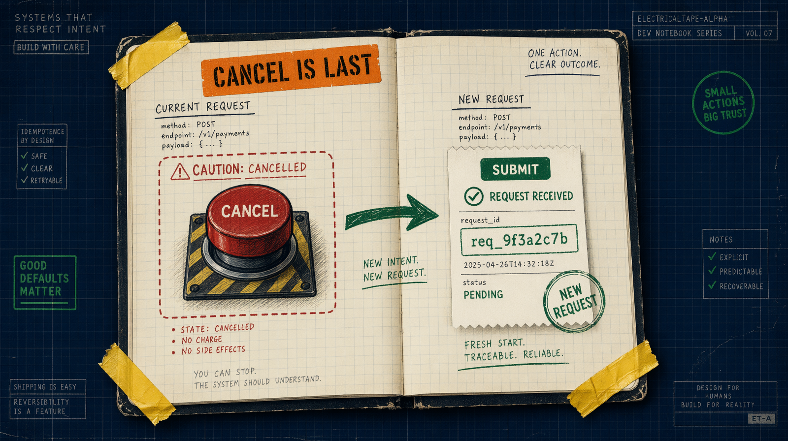 Cancel as last resort, new request id stamped