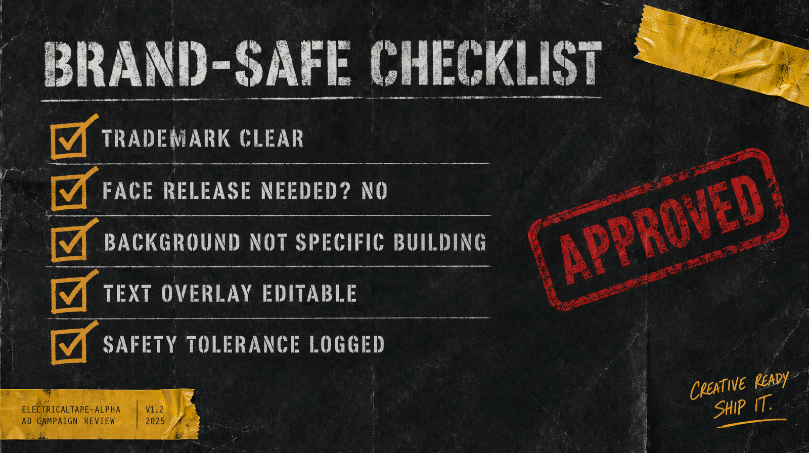 Brand-safe checklist